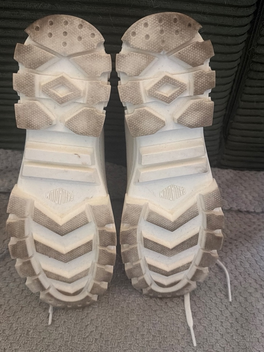 Palladium White Chunky Platform Lace-Up Sneakers - Picture 5 of 6